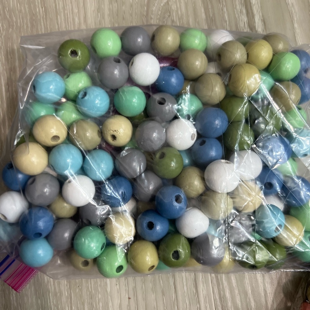 Wood and seed beads bead soup entire lot.